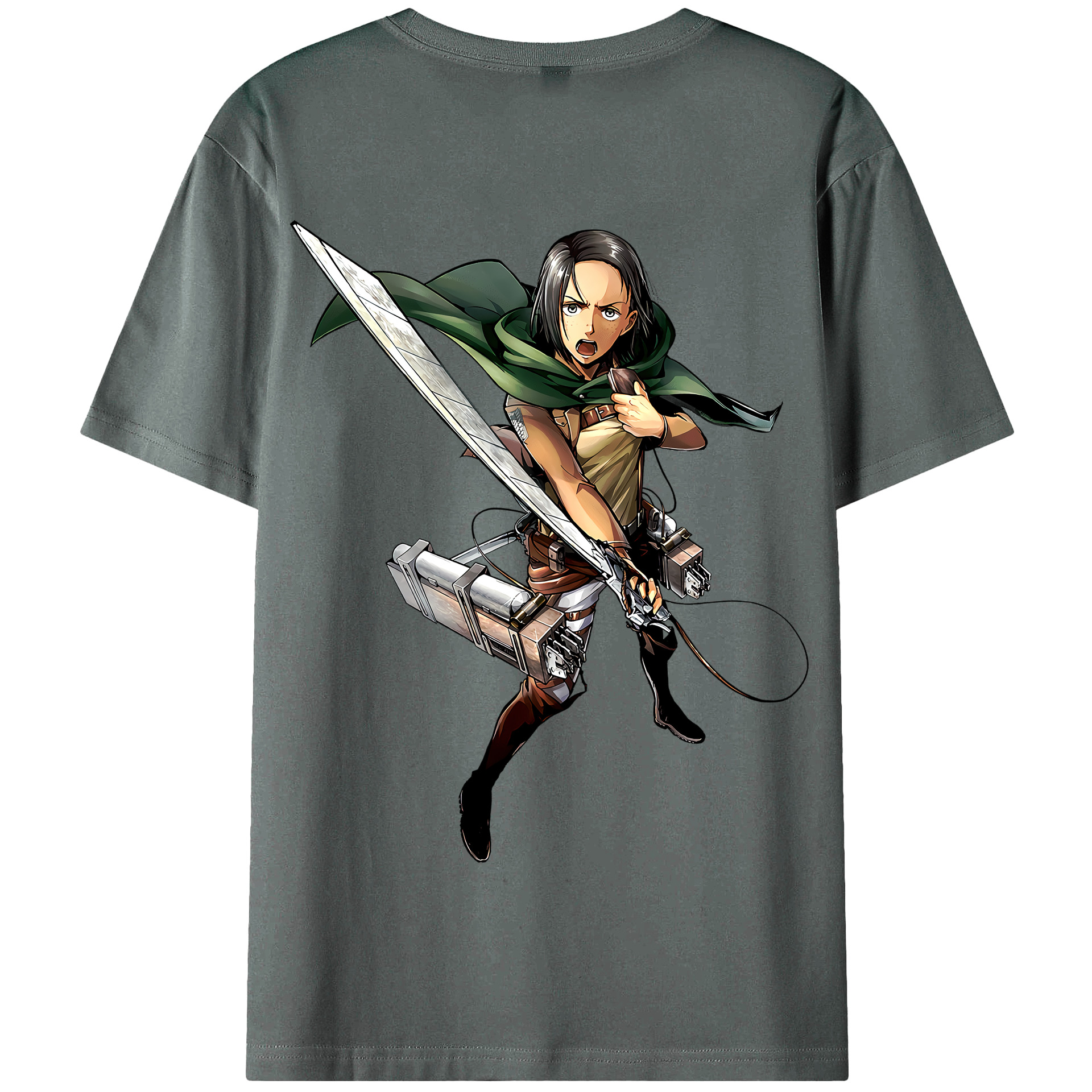 （画像用） 進撃の巨人 Attack on Titan 綿100％半袖Tシャツ（背面プリント）